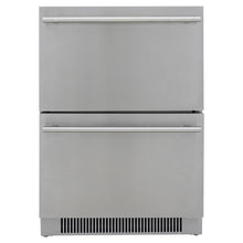 Load image into Gallery viewer, Blaze 23.5-Inch 5.1 Cu. Ft. Outdoor Rated Stainless Steel Double Drawer Refrigerator - BLZ-SSRF-DBDR5.1