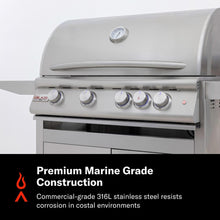 Load image into Gallery viewer, Blaze LTE+ Marine Grade 32-in 4-Burner Built-In Propane Grill w/ Lift-Assist Hood & Rear Infrared Burner - BLZ-4LTE3MG-NG/LP