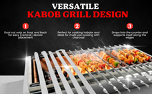 Load image into Gallery viewer, 30″ Stone Series Drop in Charcoal Grill for Kabobs 14 skewer capacity