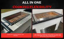 Load image into Gallery viewer, 30″ Stone Series Drop in Charcoal Grill for Kabobs 14 skewer capacity