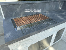 Load image into Gallery viewer, 36″ Stone Series Drop in Charcoal Grill for Kabobs - 17 skewer capacity