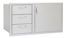 Load image into Gallery viewer, Blaze 39-Inch Stainless Steel Access Door & Triple Drawer Combo - Model Number BLZ-DDC-R-39-LTSC