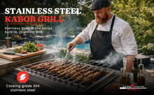 Load image into Gallery viewer, 30″ Stone Series Drop in Charcoal Grill for Kabobs 14 skewer capacity
