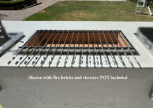Load image into Gallery viewer, 36″ Stone Series Drop in Charcoal Grill for Kabobs - 17 skewer capacity
