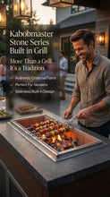 Load image into Gallery viewer, 30″ Stone Series Drop in Charcoal Grill for Kabobs 14 skewer capacity
