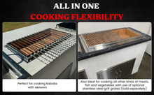 Load image into Gallery viewer, 30″ Stone Series Drop in Charcoal Grill for Kabobs 14 skewer capacity
