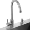 Load image into Gallery viewer, BBQGuys Signature 21-Inch Outdoor Rated Stainless Steel Drop In Sink With Hot/Cold Faucet – Traditional
