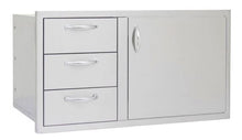 Load image into Gallery viewer, Blaze 39-Inch Stainless Steel Access Door &amp; Triple Drawer Combo - Model Number BLZ-DDC-R-39-LTSC

