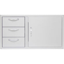 Load image into Gallery viewer, Blaze 39-Inch Stainless Steel Access Door &amp; Triple Drawer Combo - Model Number BLZ-DDC-R-39-LTSC
